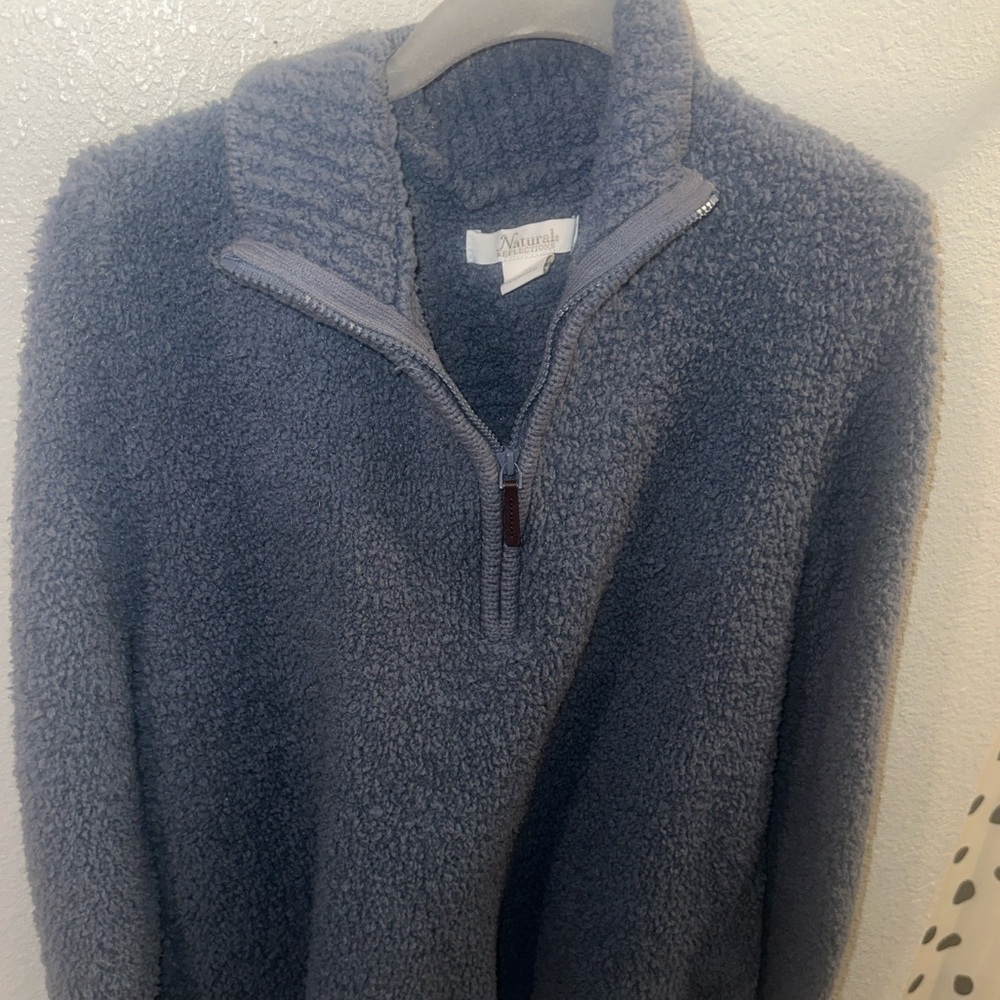Natural Refrigeration Blue Zip-Up Sweater